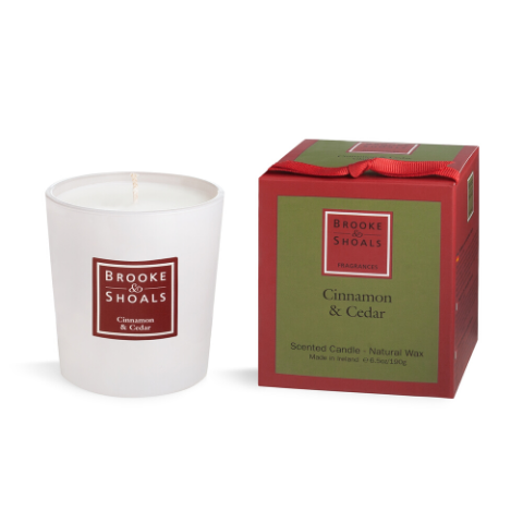 Brooke and Shoals Cinnamon and Cedar Travel Candle