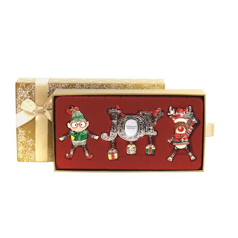 Tipperary Crystal Gold Box of 3 Decorations